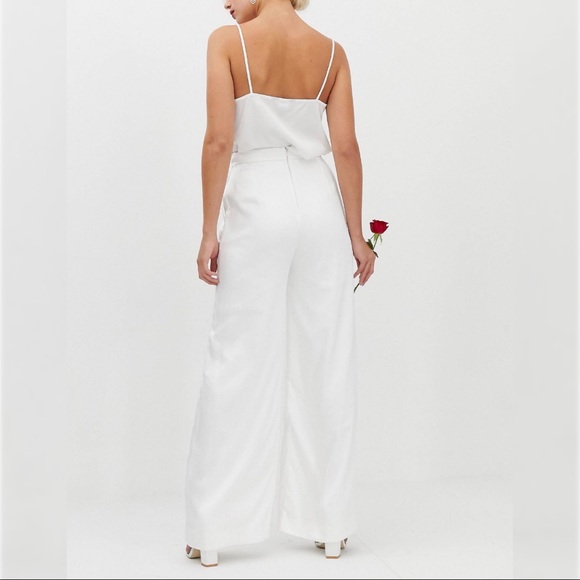 ASOS Ivory White Satin Wide Leg Pant – NWT | 6 - Picture 4 of 4